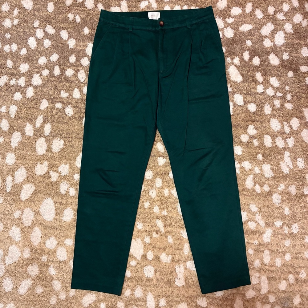 Aime Leon Dore Double Pleated Trousers Botanical Green Size Medium Worn Once